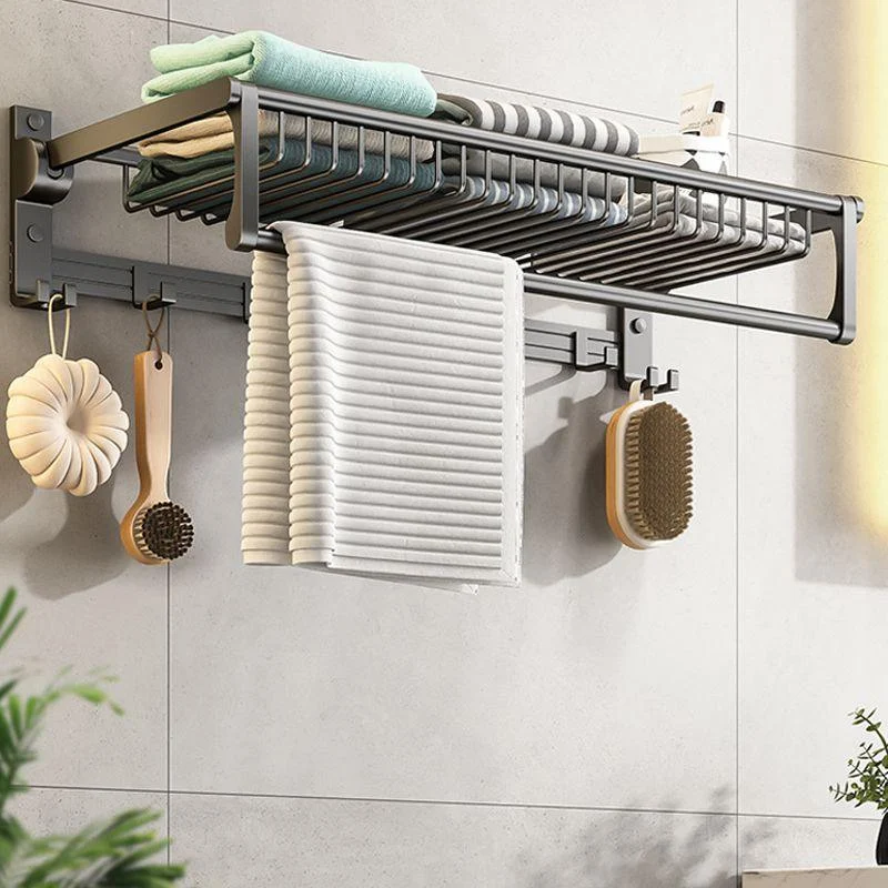 Gray Bathroom Accessory As Individual Or As a Set with Towel Bar/Bath Shelf/Robe Hooks -Bathlova