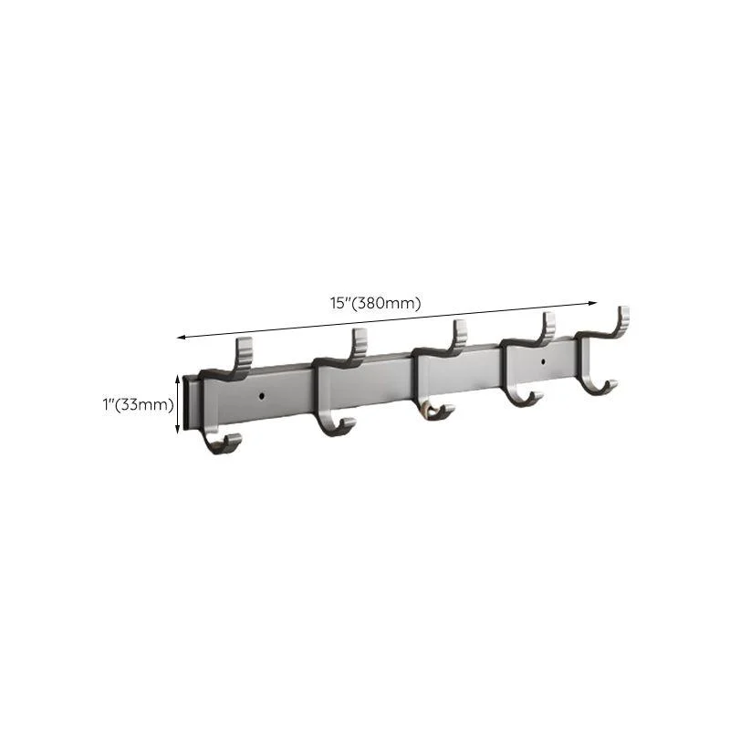 Gray Bathroom Accessory As Individual Or As a Set with Towel Bar/Bath Shelf/Robe Hooks -Bathlova