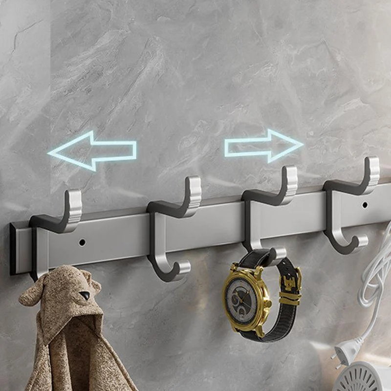 Gray Bathroom Accessory As Individual Or As a Set with Towel Bar/Bath Shelf/Robe Hooks -Bathlova