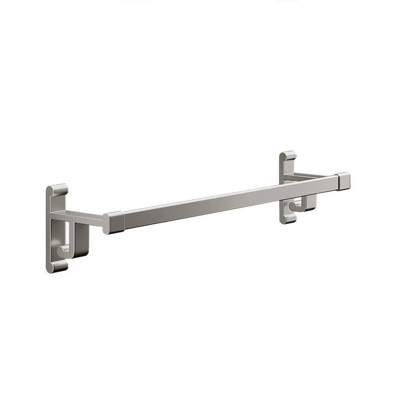 Gray Bathroom Accessory Set Contemporary Style Aluminum Towel Bar -Bathlova