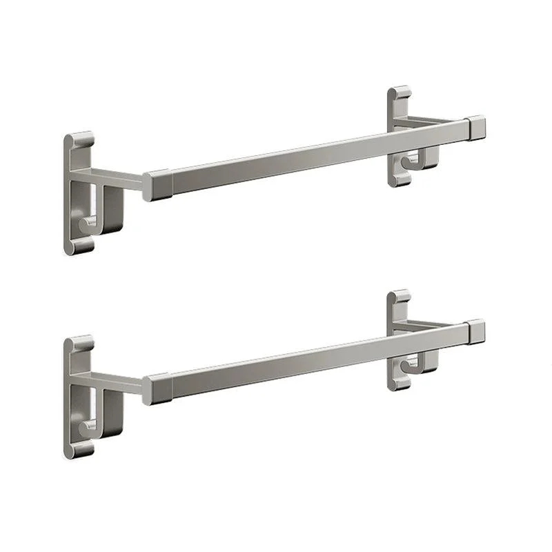 Gray Bathroom Accessory Set Contemporary Style Aluminum Towel Bar -Bathlova