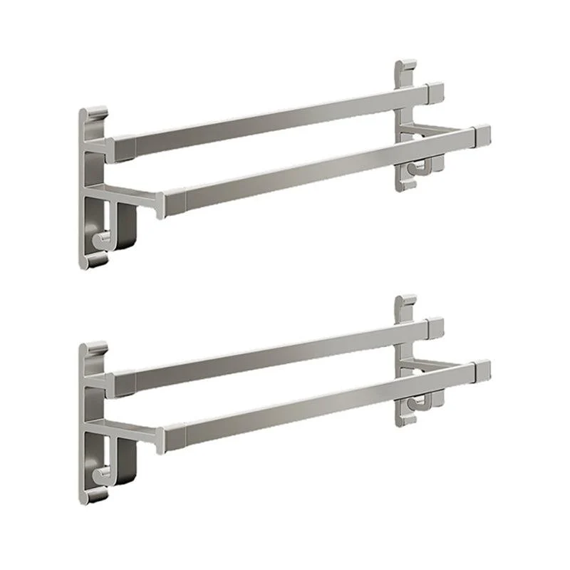 Gray Bathroom Accessory Set Contemporary Style Aluminum Towel Bar -Bathlova