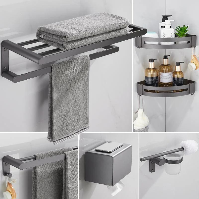 Grey Bathroom Accessory Kit Modern Bathroom Accessories Hardware Set -Bathlova