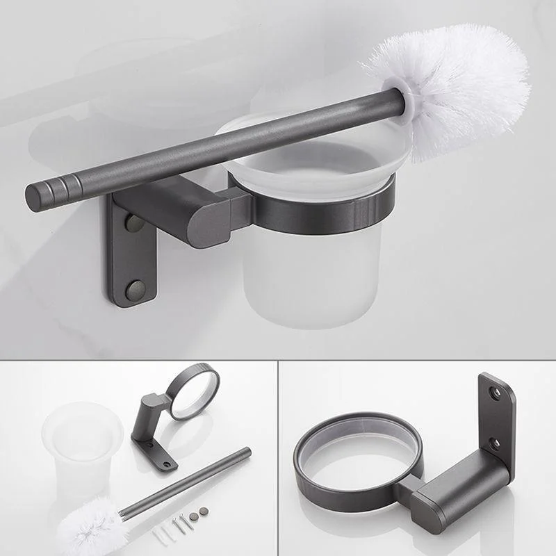 Grey Bathroom Accessory Kit Modern Bathroom Accessories Hardware Set -Bathlova