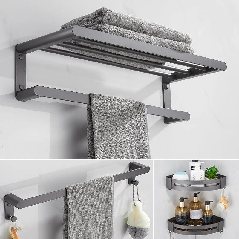 Grey Bathroom Accessory Kit Modern Bathroom Accessories Hardware Set -Bathlova