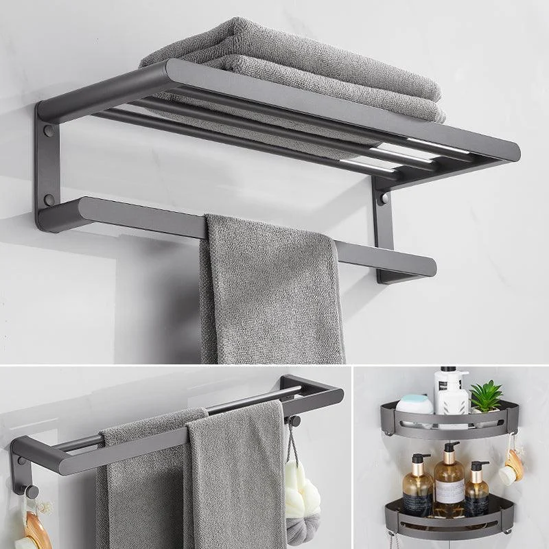 Grey Bathroom Accessory Kit Modern Bathroom Accessories Hardware Set -Bathlova