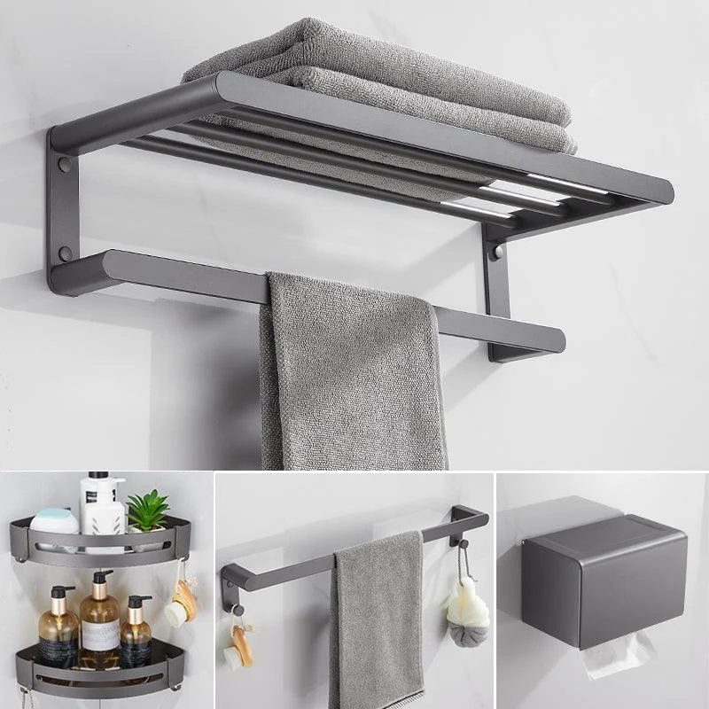 Grey Bathroom Accessory Kit Modern Bathroom Accessories Hardware Set -Bathlova