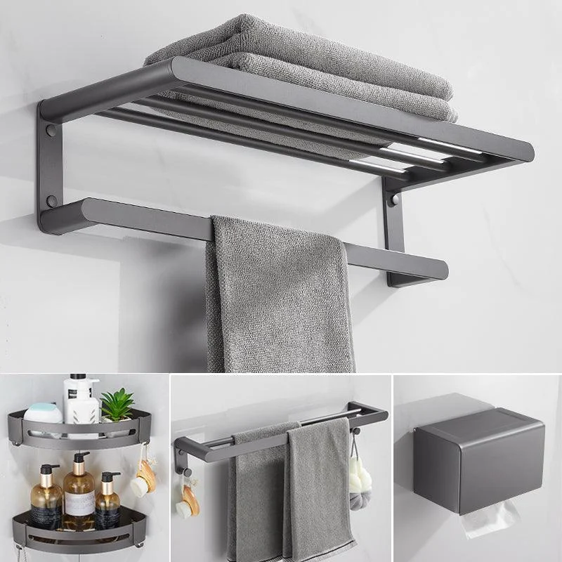 Grey Bathroom Accessory Kit Modern Bathroom Accessories Hardware Set -Bathlova