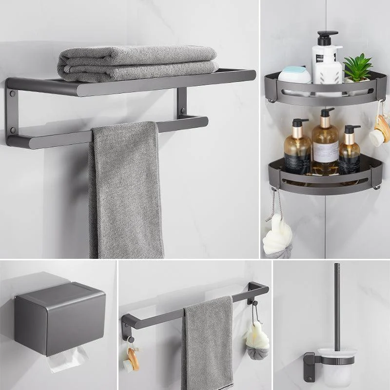 Grey Bathroom Accessory Kit Modern Bathroom Accessories Hardware Set -Bathlova