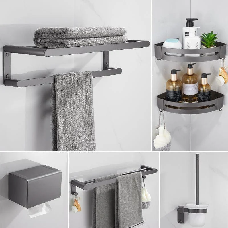 Grey Bathroom Accessory Kit Modern Bathroom Accessories Hardware Set -Bathlova