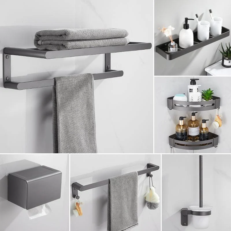 Grey Bathroom Accessory Kit Modern Bathroom Accessories Hardware Set -Bathlova