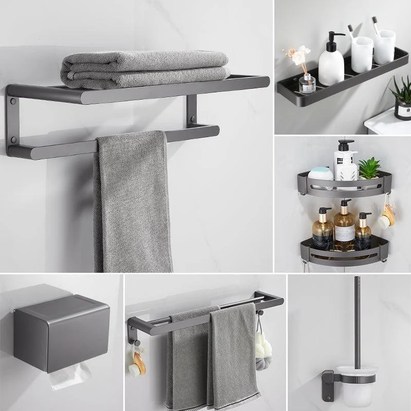 Grey Bathroom Accessory Kit Modern Bathroom Accessories Hardware Set -Bathlova