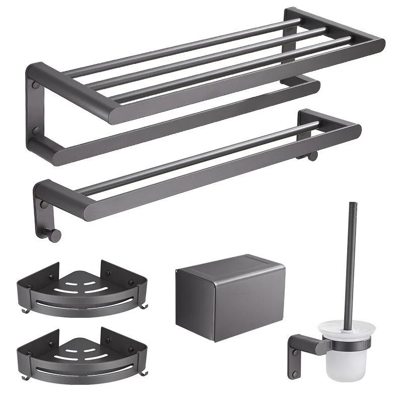 Grey Bathroom Accessory Kit Modern Bathroom Accessories Hardware Set -Bathlova