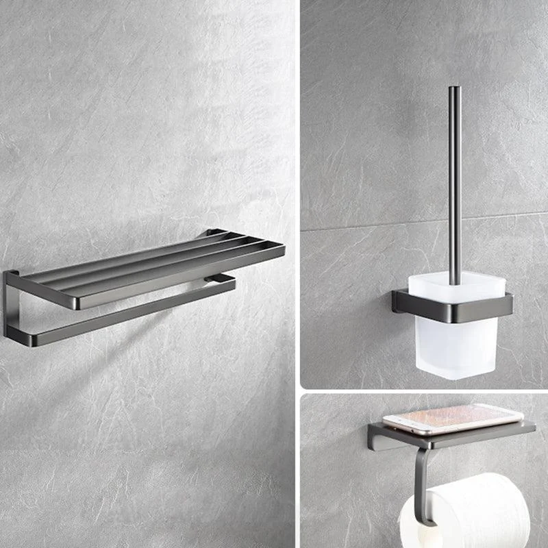 Grey Metal Modern Bathroom Accessory As Individual Or As a Set -Bathlova