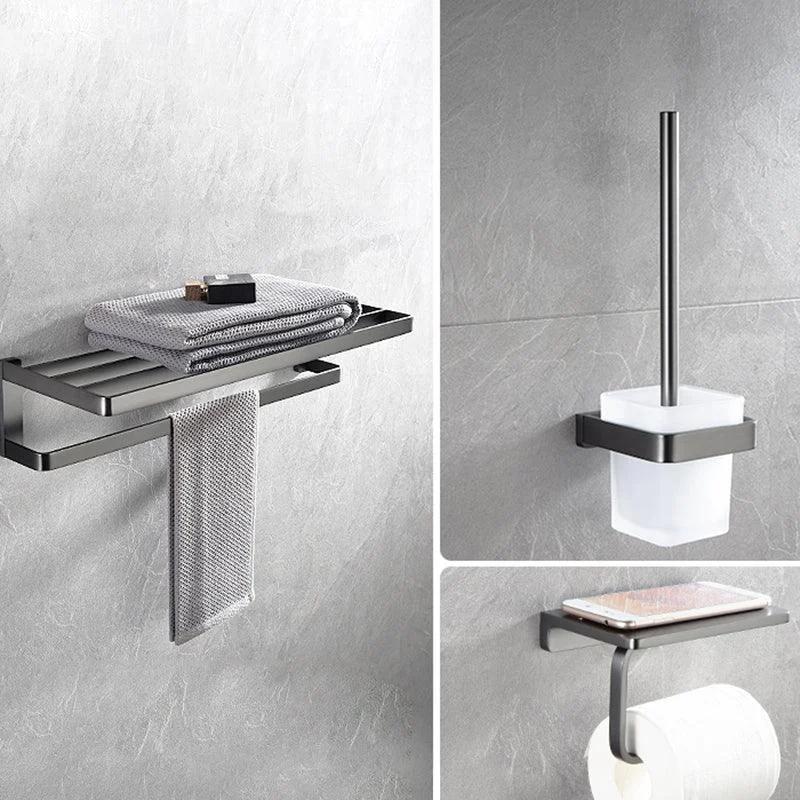 Grey Metal Modern Bathroom Accessory As Individual Or As a Set -Bathlova