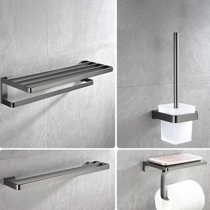 Grey Metal Modern Bathroom Accessory As Individual Or As a Set -Bathlova