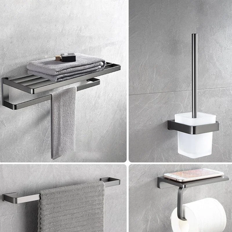 Grey Metal Modern Bathroom Accessory As Individual Or As a Set -Bathlova