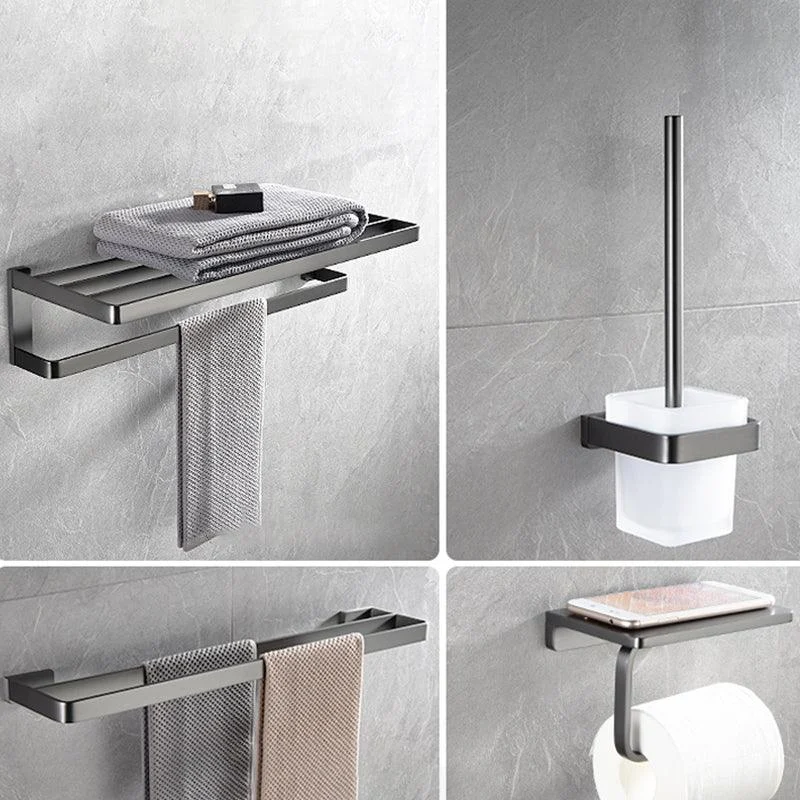 Grey Metal Modern Bathroom Accessory As Individual Or As a Set -Bathlova