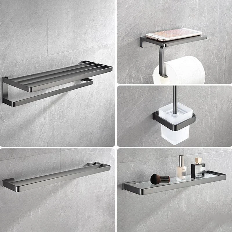 Grey Metal Modern Bathroom Accessory As Individual Or As a Set -Bathlova