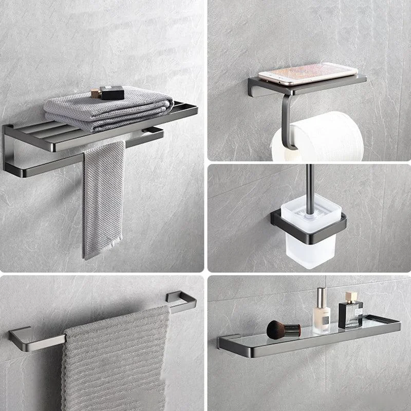 Grey Metal Modern Bathroom Accessory As Individual Or As a Set -Bathlova