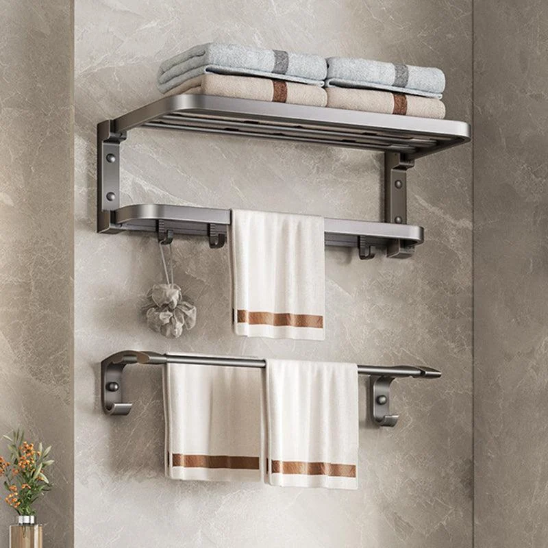 Grey Modern Bathroom Accessory As Individual Or As a Set with Towel Bar -Bathlova