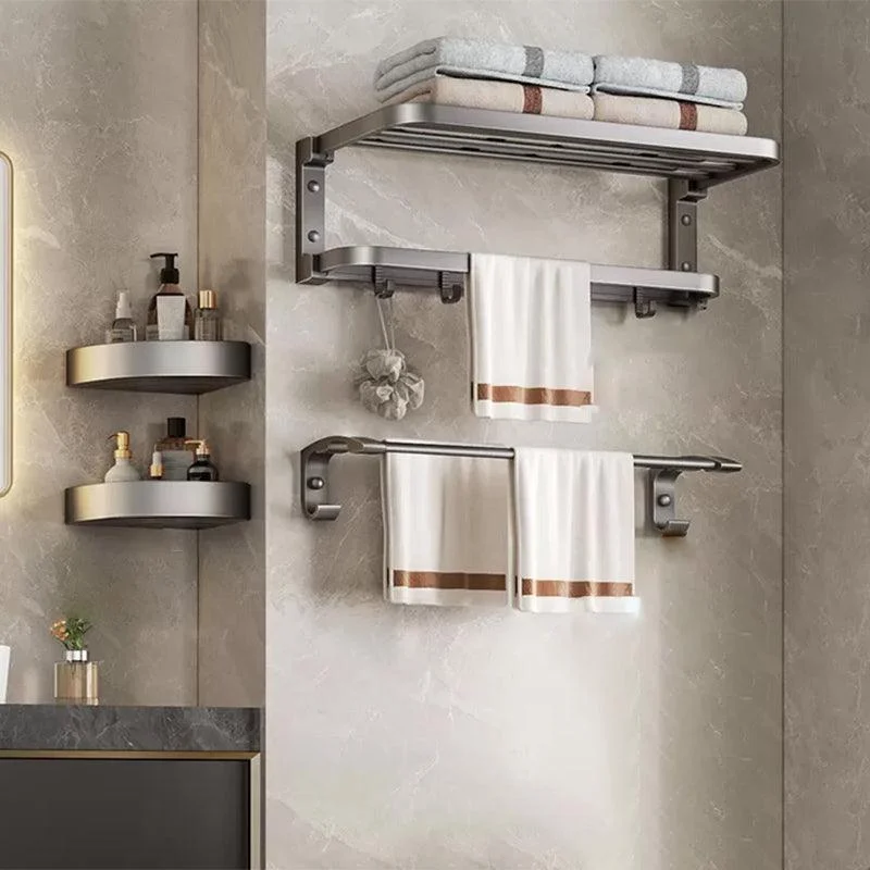 Grey Modern Bathroom Accessory As Individual Or As a Set with Towel Bar -Bathlova