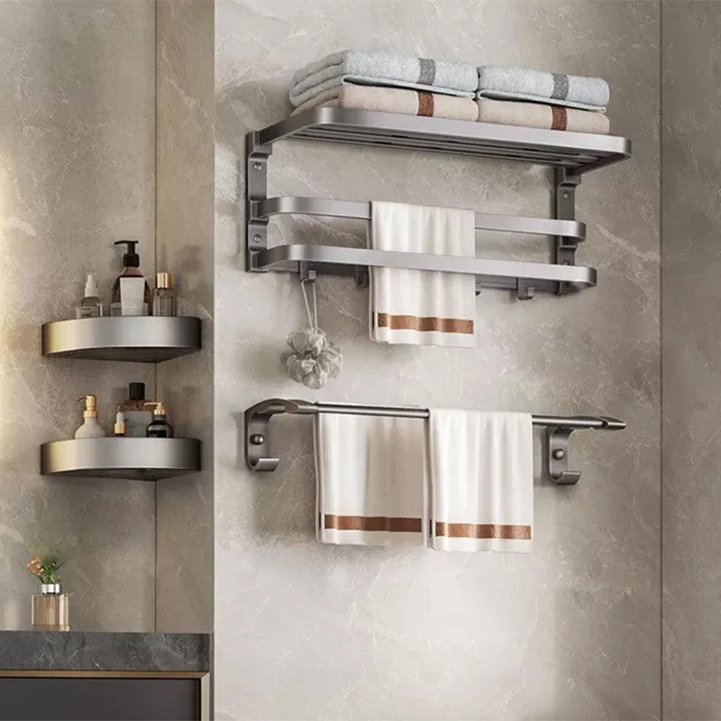 Grey Modern Bathroom Accessory As Individual Or As a Set with Towel Bar -Bathlova