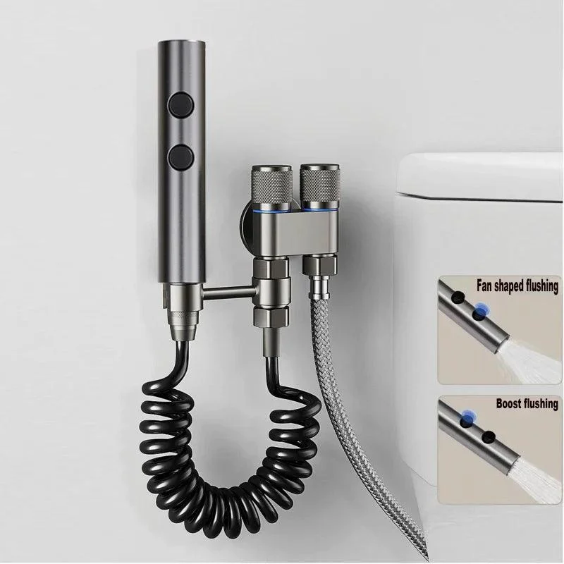 Handheld Toilet Bidet Stainless Steel Dual Button Bidet Sprayer Set -Bathlova