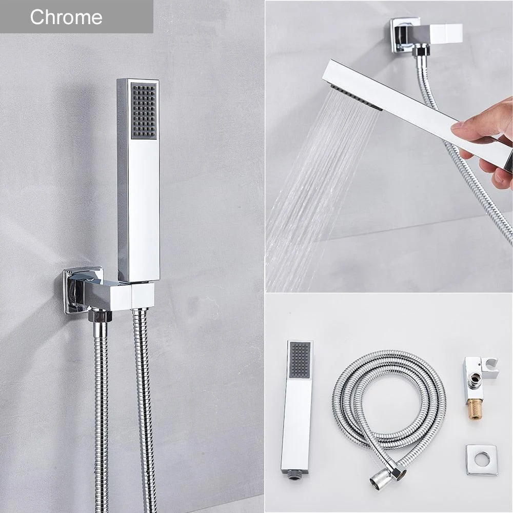 Handshower Head Stainless Shower Hose Tap Head Wall Mounted Tap -Bathlova