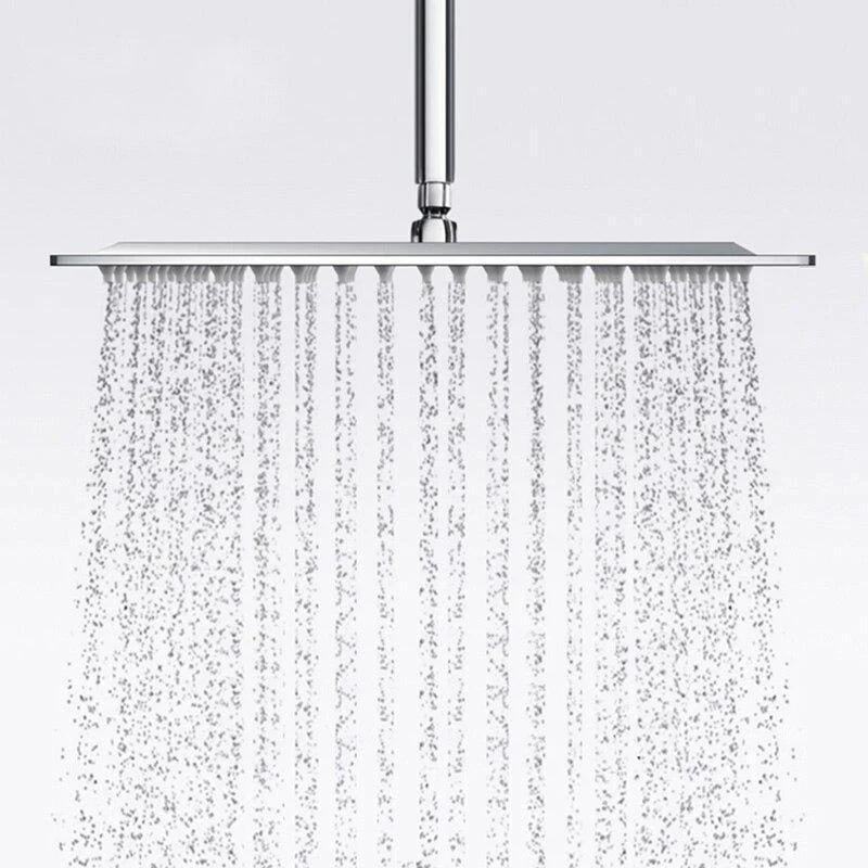 Head Square Ultra-thin Rainfall Shower Head Shower With Shower Arms -Bathlova