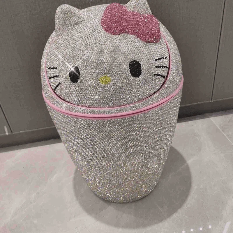 Hello Kitty Diamond Trash Bin -Bathlova