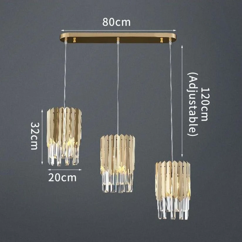 Hershel - Glass Crystal Pendant Lights -Bathlova