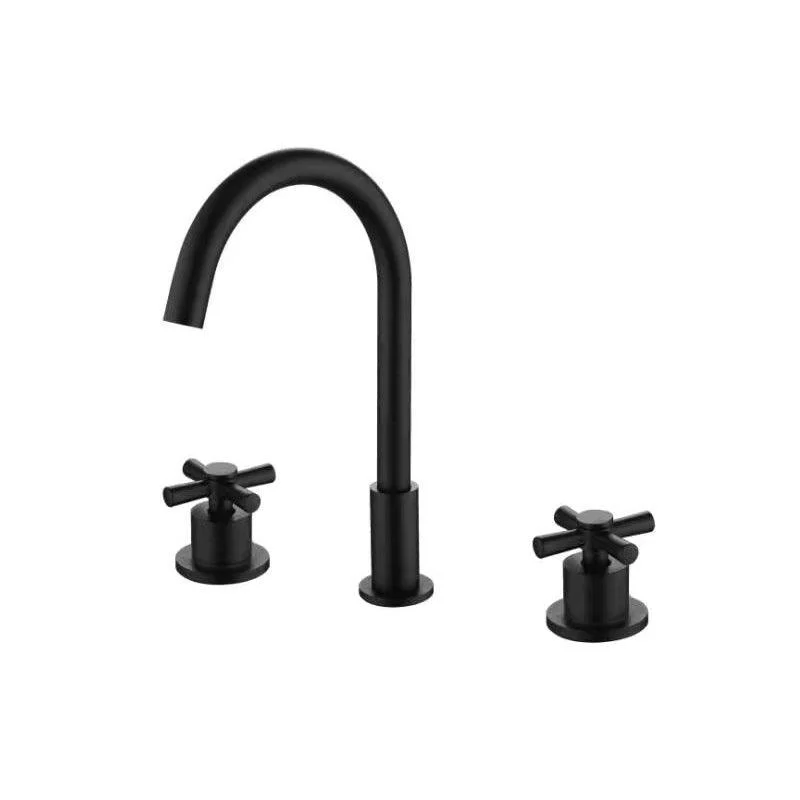 High-Arc Basin Tap Cross Handle Vanity Tap for Bathroom -Bathlova