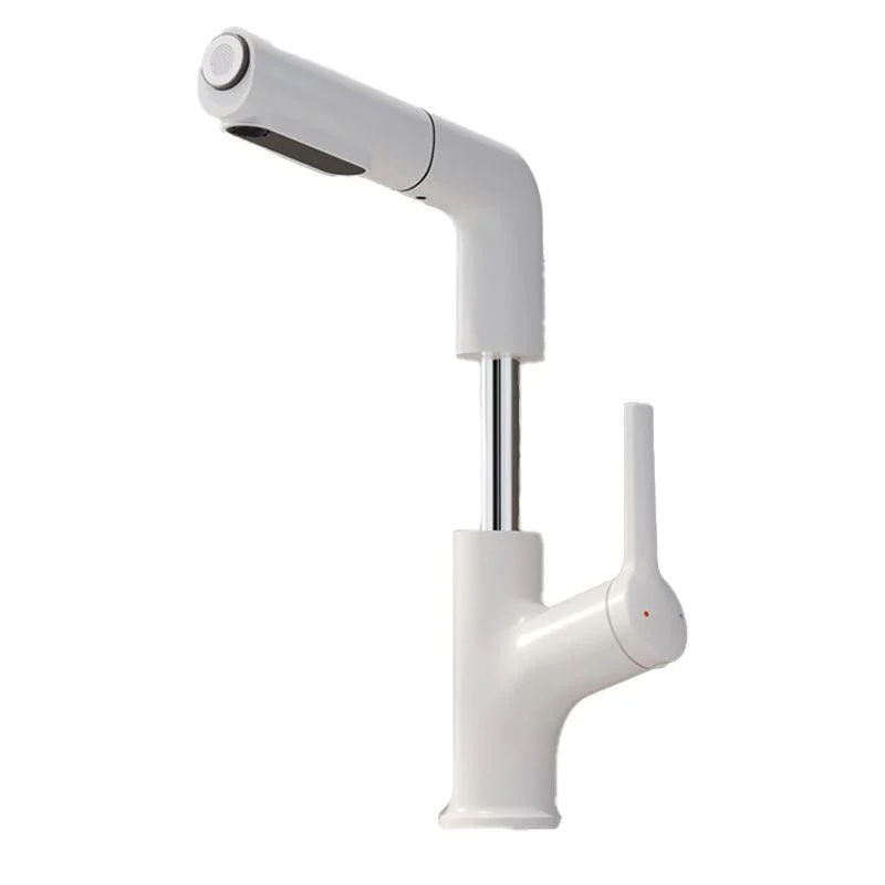 High-Arc Bathroom Vessel Tap Swivel Spout with Pull Out Sprayer -Bathlova