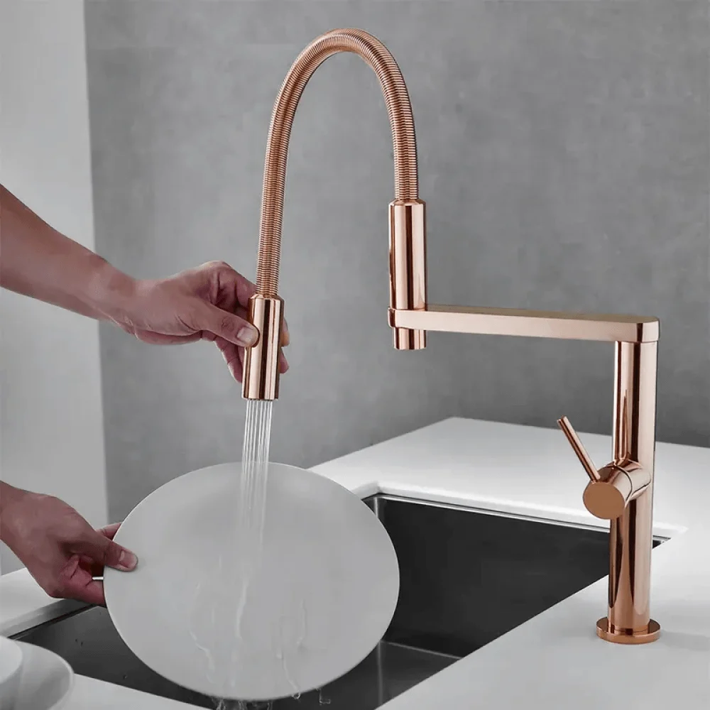 High Arc Magnetic Kitchen Tap - Dual-function Spray Single Hole -Bathlova