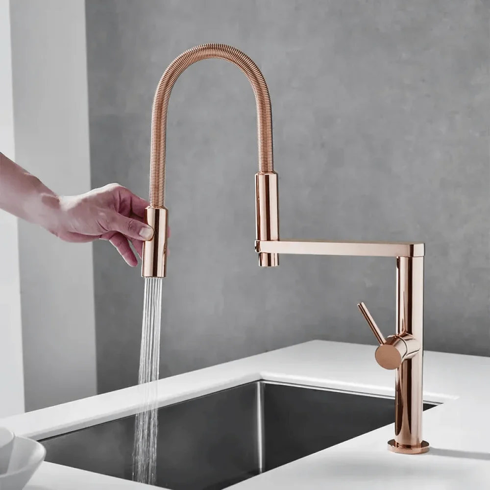 High Arc Magnetic Kitchen Tap - Dual-function Spray Single Hole -Bathlova