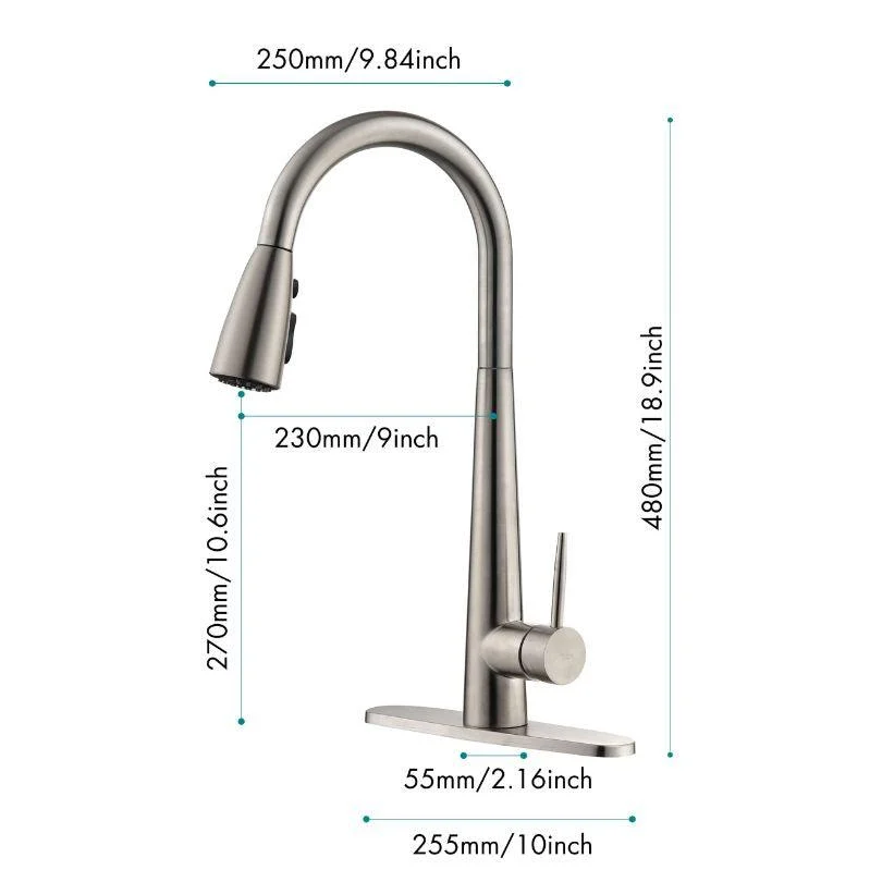 High Arc Single Handle Kitchen Sink Tap -Bathlova