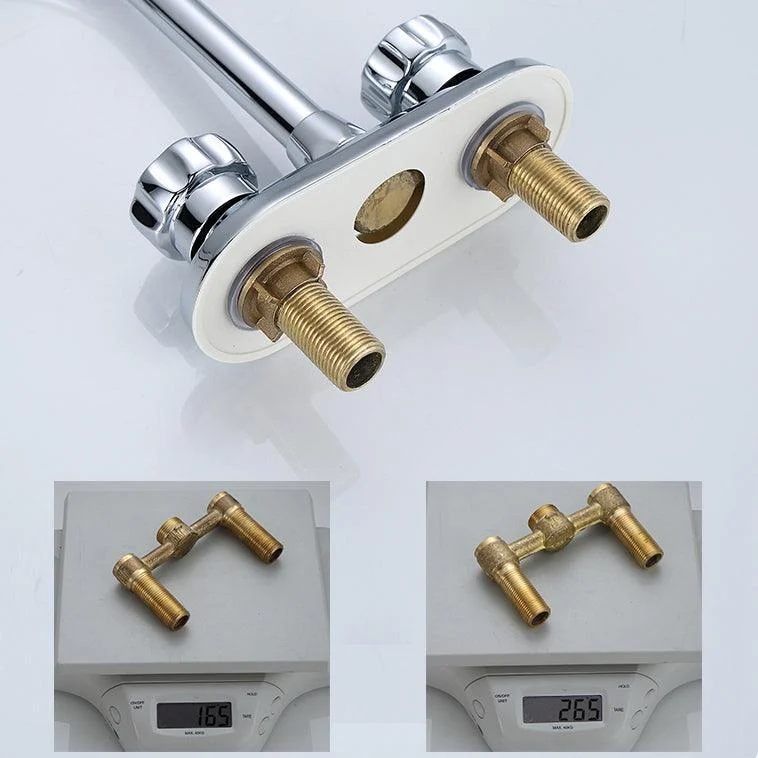 High-Arc Swivel Tap Two Handles Brass Vessel Tap for Bathroom -Bathlova