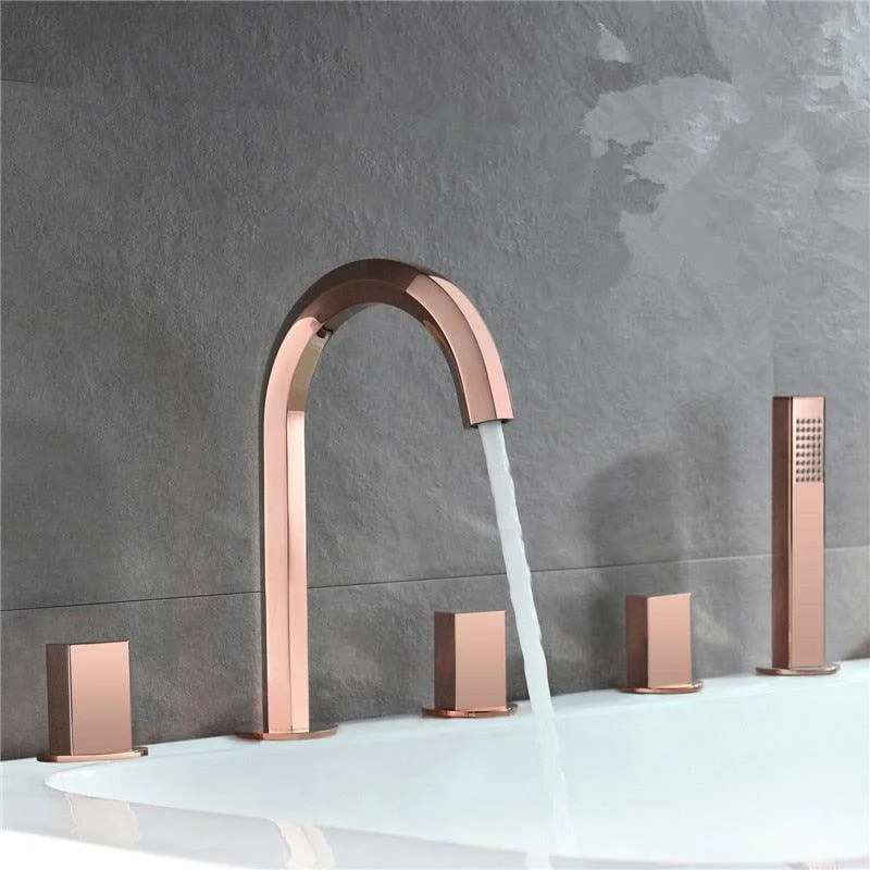 High-arc Widespread Bathtub Shower Tap -Bathlova