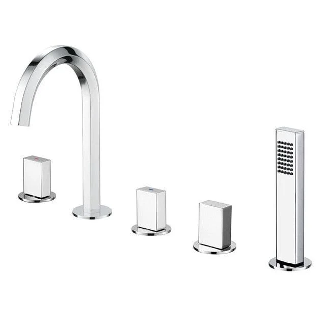 High-arc Widespread Bathtub Shower Tap -Bathlova