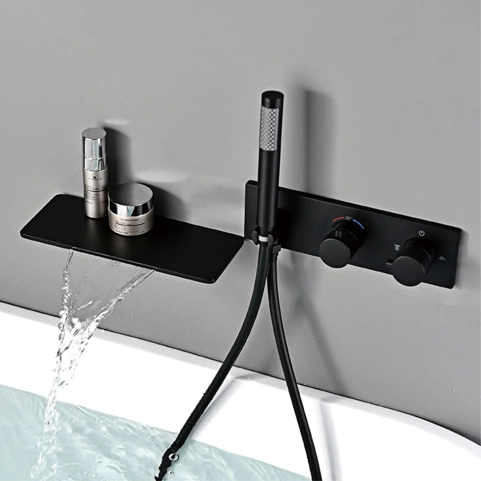 High End Bathtub Tap With Wall Mounted Design Constant Temperature Tap -Bathlova