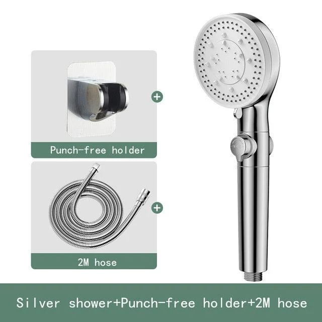 High Pressure Shower Head 5 Functions With Switch On Off Button -Bathlova