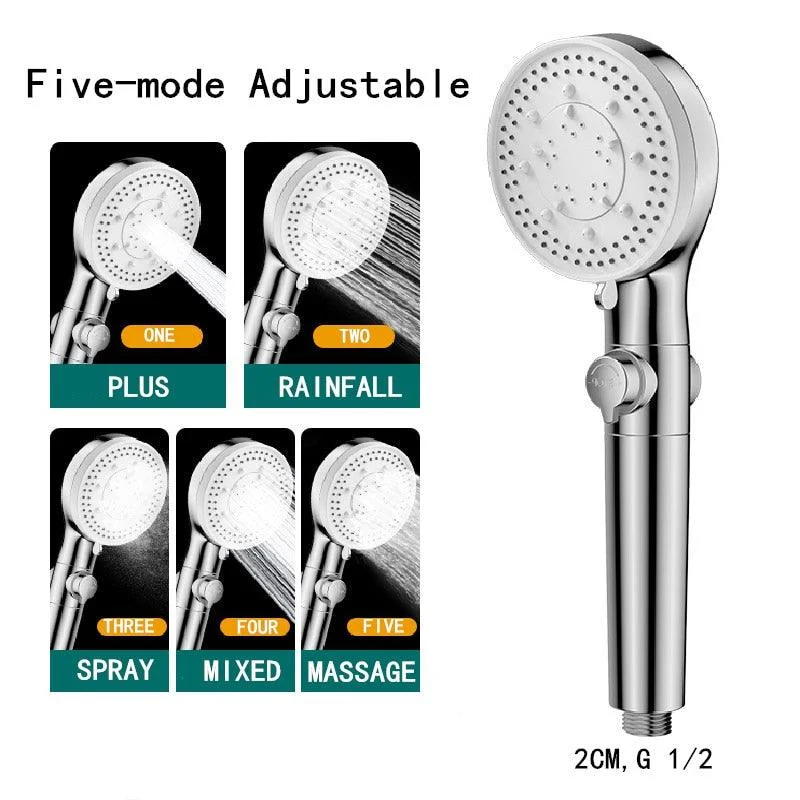 High Pressure Shower Head 5 Functions With Switch On Off Button -Bathlova