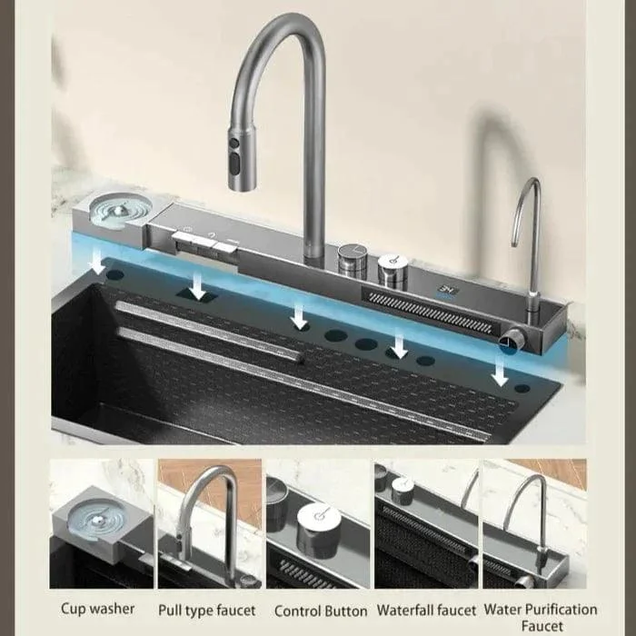 High Quality Stainless Steel Multifunctional Kitchen Sink -Bathlova