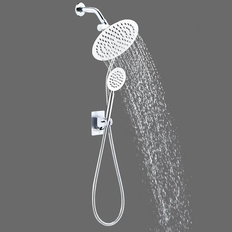 Home Round Dual Shower Heads Modern Style Wall Mounted Metal Dual Shower -Bathlova