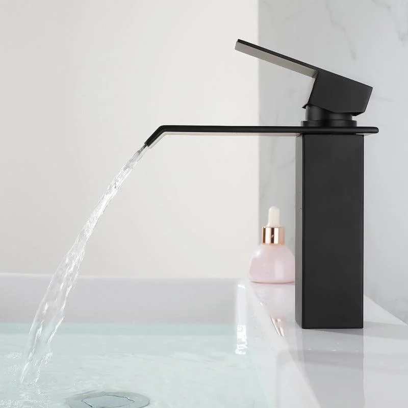 Industrial Vessel Tap Stainless Steel Lever Handles Waterfall Spout Bathroom Tap -Bathlova