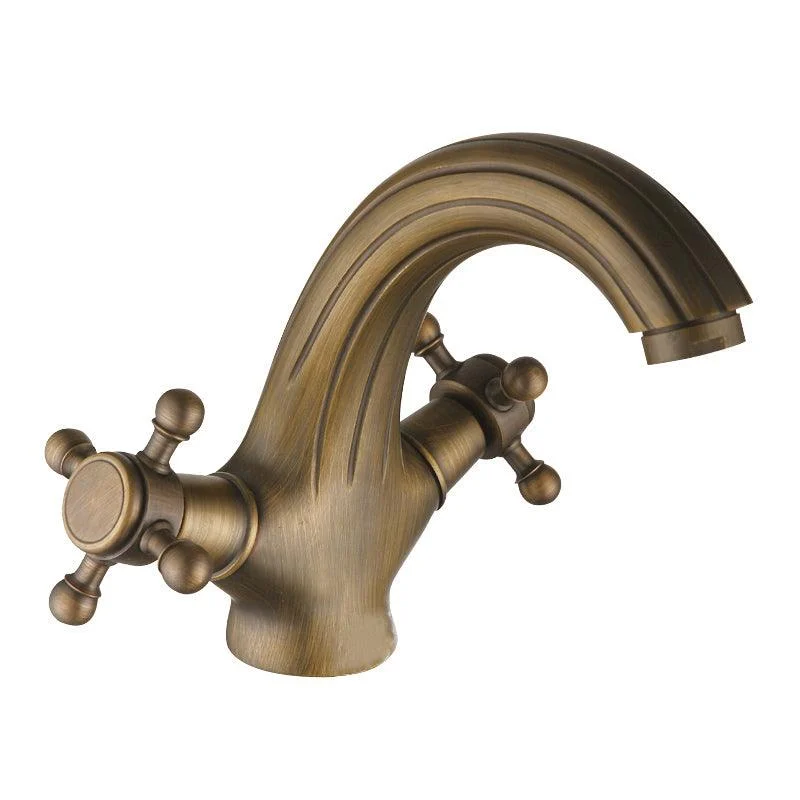 Industrial Wide Spread Bathroom Cross Handles Centerset Tap -Bathlova