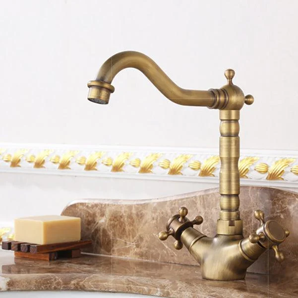 Industrial Wide Spread Bathroom Tap 1-Handle Lavatory Tap -Bathlova