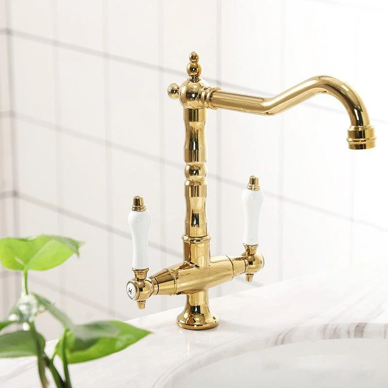 Industrial Wide Spread Bathroom Tap Lever Handles Lavatory Tap -Bathlova