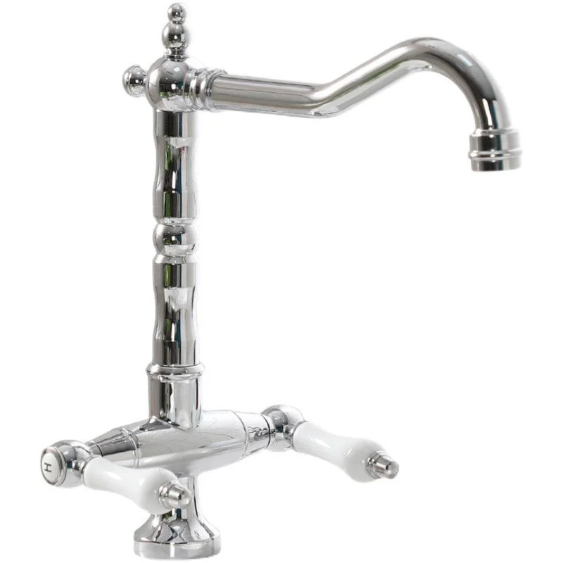 Industrial Wide Spread Bathroom Tap Lever Handles Lavatory Tap -Bathlova